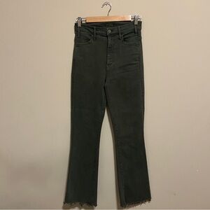 Mother Hustler Ankle Fray Dark Olive